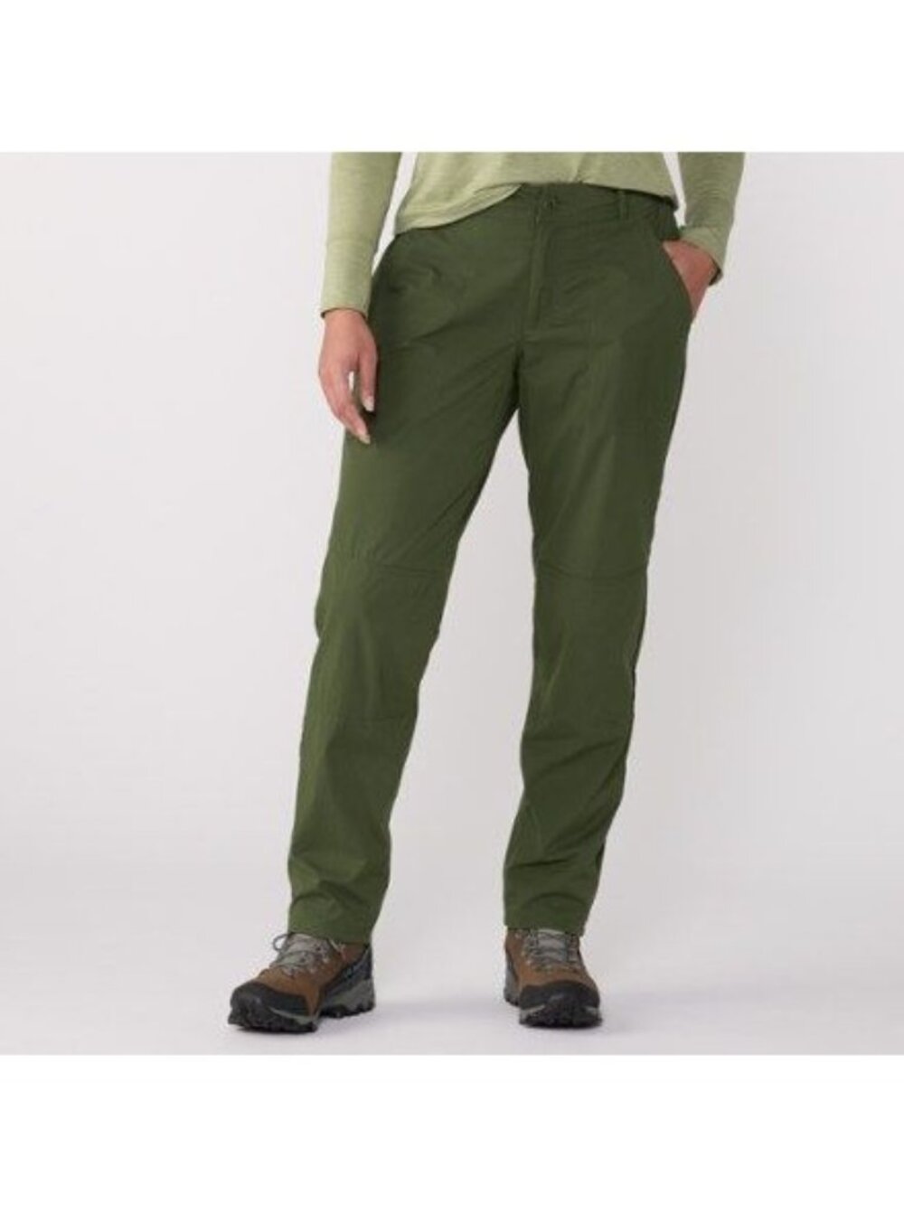 REI Co-op Womens Outdoor Hiking Pants Size 4 Stretch Woven Nylon-Spandex Green